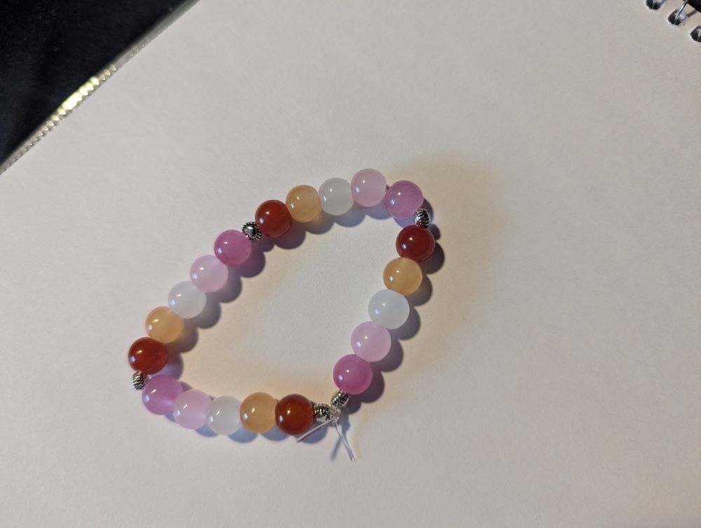 Lesbian flag bracelet 