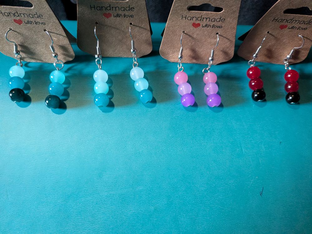 Ombre glass beads earrings