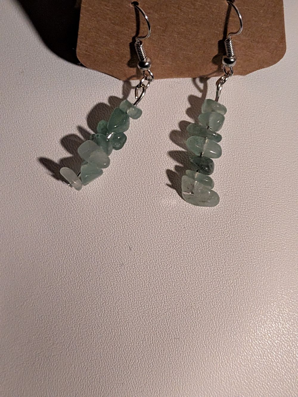Prehnite stack earrings
